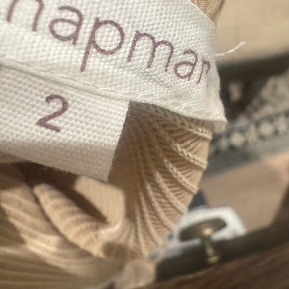 V. Chapman The Lily Dress Smocked Sleeveless In Neutral Warm Sand Size 2 NWOT - Picture 12 of 12